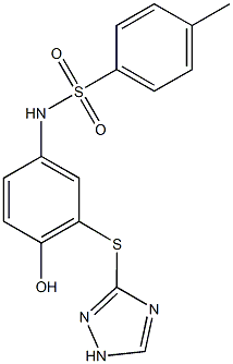 N-[4-hydroxy-3-(1H-1,2,4-triazol-3-ylsulfanyl)phenyl]-4-methylbenzenesulfonamide 结构式