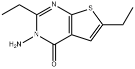 3-amino-2,6-diethylthieno[2,3-d]pyrimidin-4(3H)-one 结构式