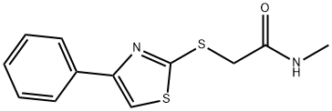 N-methyl-2-[(4-phenyl-1,3-thiazol-2-yl)sulfanyl]acetamide 结构式