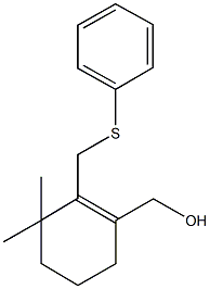 {3,3-dimethyl-2-[(phenylsulfanyl)methyl]-1-cyclohexen-1-yl}methanol 结构式
