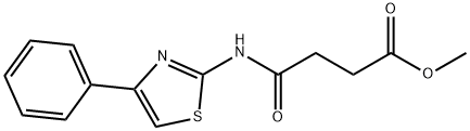 methyl 4-oxo-4-[(4-phenyl-1,3-thiazol-2-yl)amino]butanoate 结构式