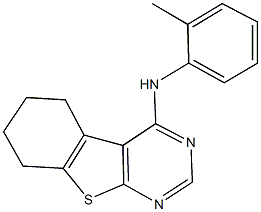 N-(2-methylphenyl)-N-(5,6,7,8-tetrahydro[1]benzothieno[2,3-d]pyrimidin-4-yl)amine 结构式