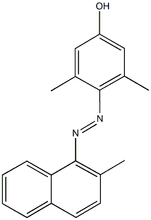 3,5-dimethyl-4-[(2-methyl-1-naphthyl)diazenyl]phenol 结构式