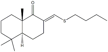 2-[(butylsulfanyl)methylene]-5,5,8a-trimethyloctahydro-1(2H)-naphthalenone 结构式