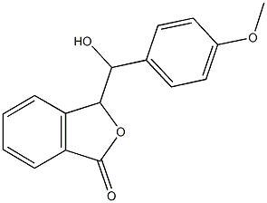 3-[hydroxy(4-methoxyphenyl)methyl]-2-benzofuran-1(3H)-one 结构式