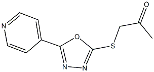 1-{[5-(4-pyridinyl)-1,3,4-oxadiazol-2-yl]sulfanyl}acetone 结构式