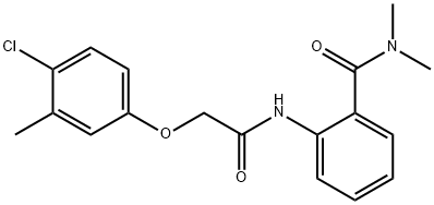 2-{[(4-chloro-3-methylphenoxy)acetyl]amino}-N,N-dimethylbenzamide 结构式