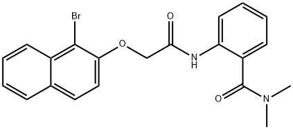 2-({[(1-bromo-2-naphthyl)oxy]acetyl}amino)-N,N-dimethylbenzamide 结构式