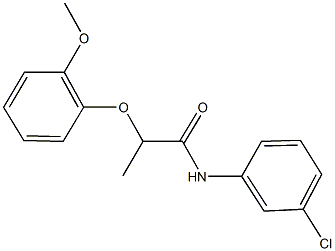 N-(3-chlorophenyl)-2-(2-methoxyphenoxy)propanamide 结构式