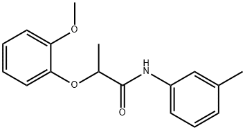 2-(2-methoxyphenoxy)-N-(3-methylphenyl)propanamide 结构式