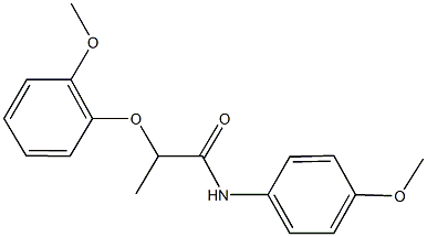 2-(2-methoxyphenoxy)-N-(4-methoxyphenyl)propanamide 结构式