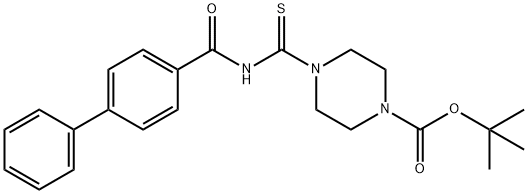 tert-butyl 4-{[([1,1'-biphenyl]-4-ylcarbonyl)amino]carbothioyl}-1-piperazinecarboxylate 结构式