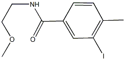 3-iodo-N-(2-methoxyethyl)-4-methylbenzamide 结构式