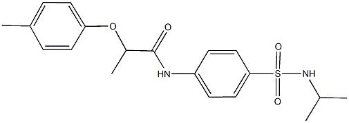 N-{4-[(isopropylamino)sulfonyl]phenyl}-2-(4-methylphenoxy)propanamide 结构式