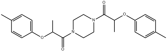 1,4-bis[2-(4-methylphenoxy)propanoyl]piperazine 结构式