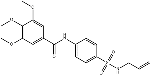 N-{4-[(allylamino)sulfonyl]phenyl}-3,4,5-trimethoxybenzamide 结构式