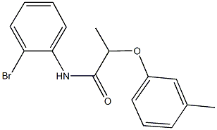 N-(2-bromophenyl)-2-(3-methylphenoxy)propanamide 结构式