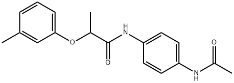 N-[4-(acetylamino)phenyl]-2-(3-methylphenoxy)propanamide 结构式