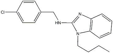 1-butyl-N-(4-chlorobenzyl)-1H-benzimidazol-2-amine 结构式