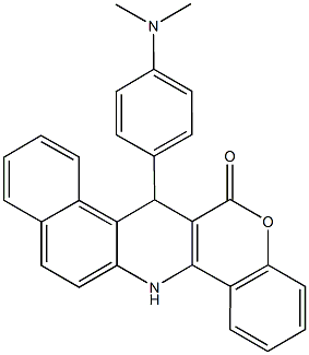 7-[4-(dimethylamino)phenyl]-7,14-dihydro-6H-benzo[f]chromeno[4,3-b]quinolin-6-one 结构式