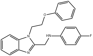 N-(4-fluorophenyl)-N-{[1-(2-phenoxyethyl)-1H-benzimidazol-2-yl]methyl}amine 结构式
