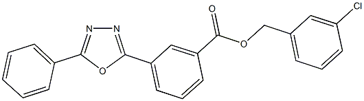 3-chlorobenzyl 3-(5-phenyl-1,3,4-oxadiazol-2-yl)benzoate 结构式