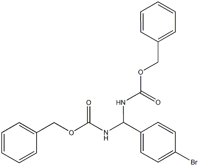 benzyl {[(benzyloxy)carbonyl]amino}(4-bromophenyl)methylcarbamate 结构式