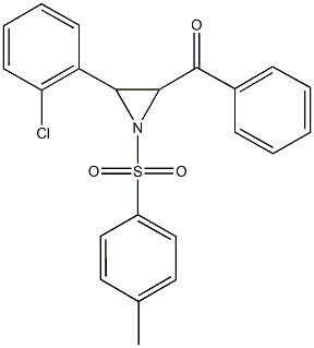 {3-(2-chlorophenyl)-1-[(4-methylphenyl)sulfonyl]-2-aziridinyl}(phenyl)methanone 结构式