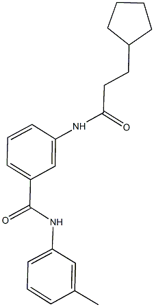 3-[(3-cyclopentylpropanoyl)amino]-N-(3-methylphenyl)benzamide 结构式