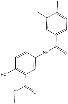 methyl 5-[(3,4-dimethylbenzoyl)amino]-2-hydroxybenzoate 结构式