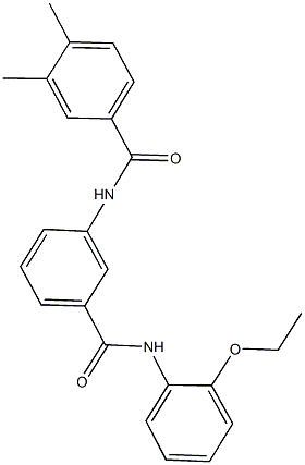 N-{3-[(2-ethoxyanilino)carbonyl]phenyl}-3,4-dimethylbenzamide 结构式