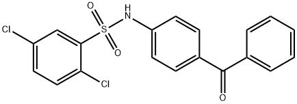 N-(4-benzoylphenyl)-2,5-dichlorobenzenesulfonamide 结构式