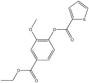 4-(ethoxycarbonyl)-2-methoxyphenyl 2-thiophenecarboxylate 结构式