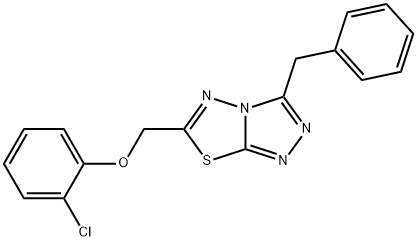 3-benzyl-6-[(2-chlorophenoxy)methyl][1,2,4]triazolo[3,4-b][1,3,4]thiadiazole 结构式