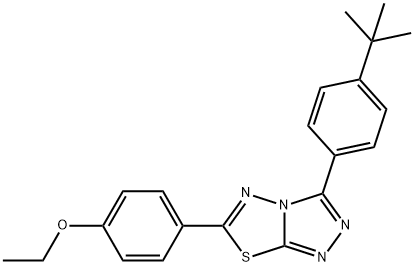 3-(4-tert-butylphenyl)-6-(4-ethoxyphenyl)[1,2,4]triazolo[3,4-b][1,3,4]thiadiazole 结构式