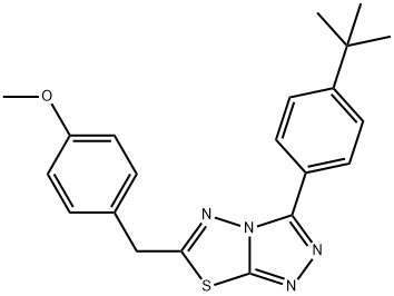 3-(4-tert-butylphenyl)-6-(4-methoxybenzyl)[1,2,4]triazolo[3,4-b][1,3,4]thiadiazole 结构式