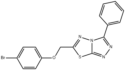 6-[(4-bromophenoxy)methyl]-3-phenyl[1,2,4]triazolo[3,4-b][1,3,4]thiadiazole 结构式