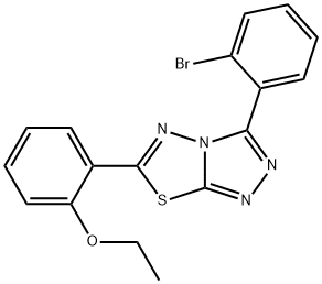 2-[3-(2-bromophenyl)[1,2,4]triazolo[3,4-b][1,3,4]thiadiazol-6-yl]phenyl ethyl ether 结构式