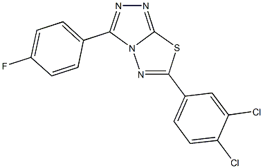 6-(3,4-dichlorophenyl)-3-(4-fluorophenyl)[1,2,4]triazolo[3,4-b][1,3,4]thiadiazole 结构式