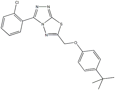 4-tert-butylphenyl [3-(2-chlorophenyl)[1,2,4]triazolo[3,4-b][1,3,4]thiadiazol-6-yl]methyl ether 结构式