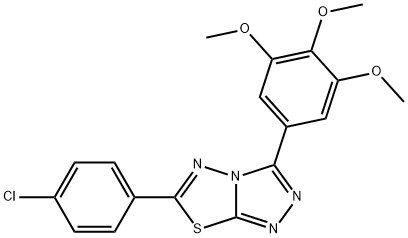 6-(4-chlorophenyl)-3-(3,4,5-trimethoxyphenyl)[1,2,4]triazolo[3,4-b][1,3,4]thiadiazole 结构式