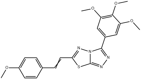 6-[2-(4-methoxyphenyl)vinyl]-3-(3,4,5-trimethoxyphenyl)[1,2,4]triazolo[3,4-b][1,3,4]thiadiazole 结构式