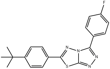 6-(4-tert-butylphenyl)-3-(4-fluorophenyl)[1,2,4]triazolo[3,4-b][1,3,4]thiadiazole 结构式