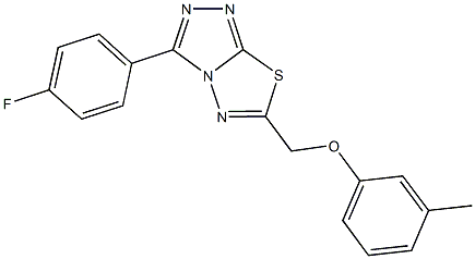 [3-(4-fluorophenyl)[1,2,4]triazolo[3,4-b][1,3,4]thiadiazol-6-yl]methyl 3-methylphenyl ether 结构式