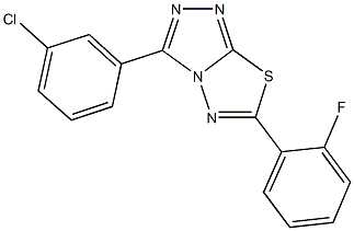 3-(3-chlorophenyl)-6-(2-fluorophenyl)[1,2,4]triazolo[3,4-b][1,3,4]thiadiazole 结构式