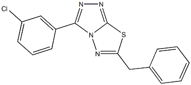 6-benzyl-3-(3-chlorophenyl)[1,2,4]triazolo[3,4-b][1,3,4]thiadiazole 结构式