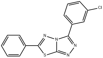 3-(3-chlorophenyl)-6-phenyl[1,2,4]triazolo[3,4-b][1,3,4]thiadiazole 结构式