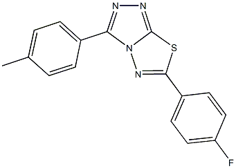 6-(4-fluorophenyl)-3-(4-methylphenyl)[1,2,4]triazolo[3,4-b][1,3,4]thiadiazole 结构式