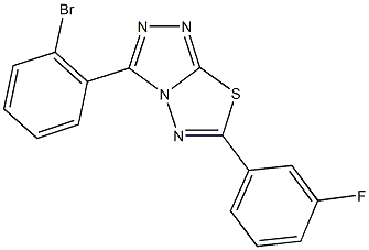 3-(2-bromophenyl)-6-(3-fluorophenyl)[1,2,4]triazolo[3,4-b][1,3,4]thiadiazole 结构式