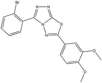 3-(2-bromophenyl)-6-(3,4-dimethoxyphenyl)[1,2,4]triazolo[3,4-b][1,3,4]thiadiazole 结构式